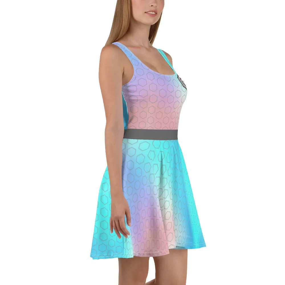 Rollacrit Hex Rainbow skaterjurk dames polyester