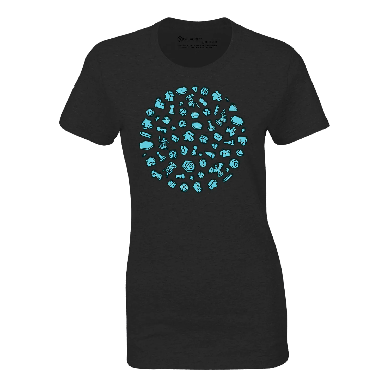 Roll A Crit Circle of Crit Fitted T-Shirt Triblend Maat M