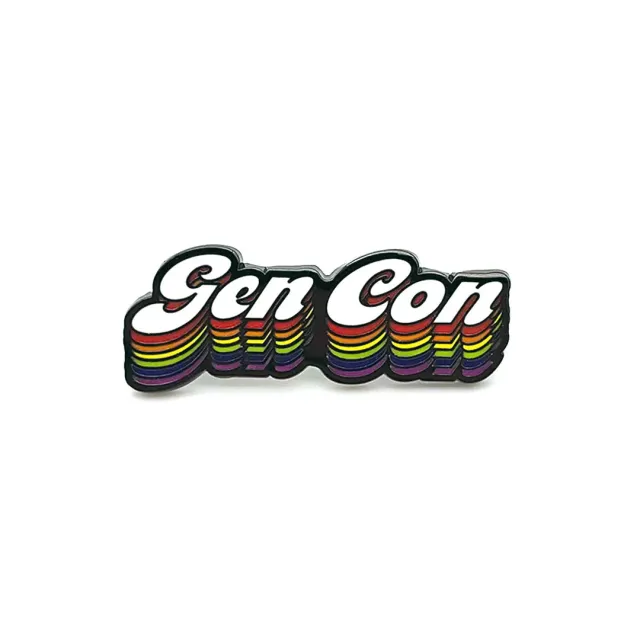 Roll A Crit Retro Rainbow Pride Gen Con 2025 pin hard enamel