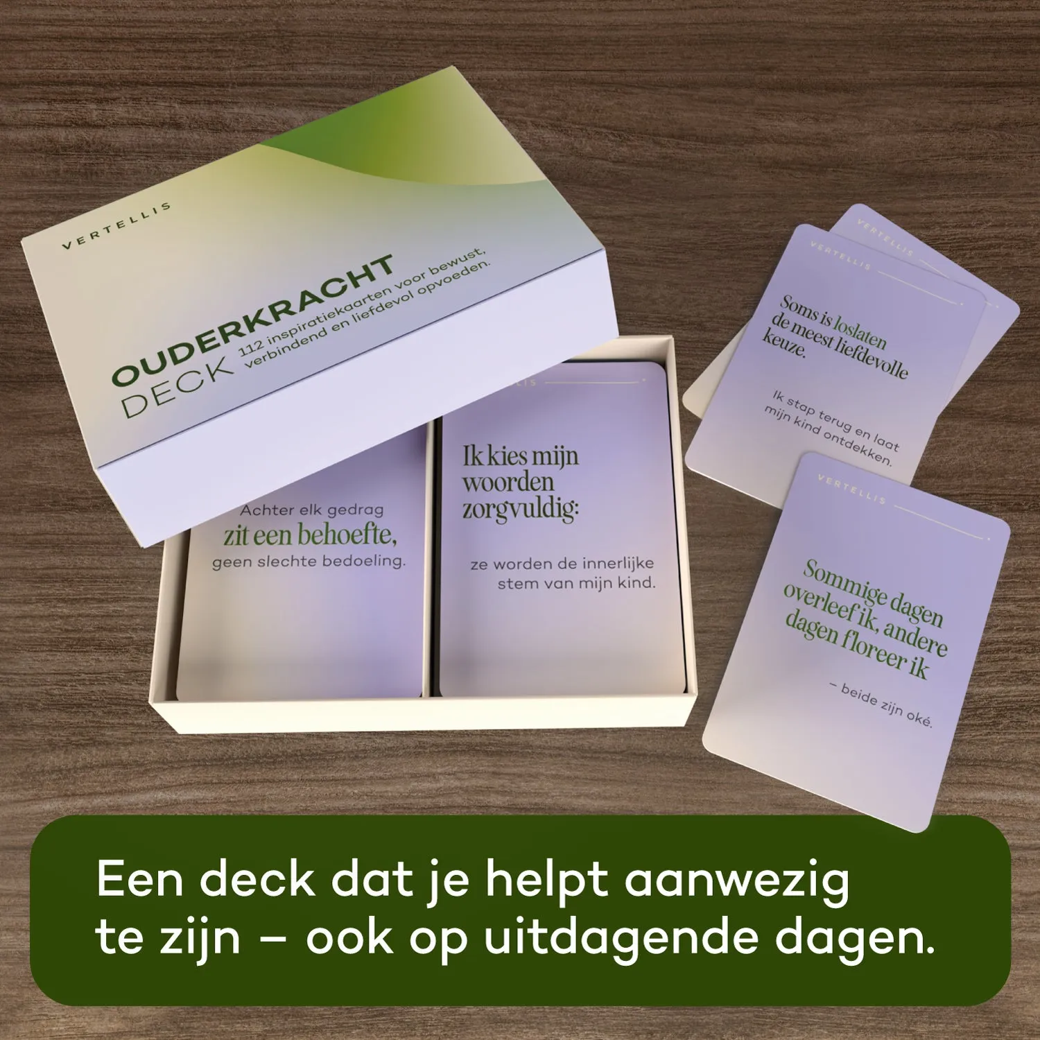 Vertellis Ouderkracht Deck kaartspel 112 kaarten voor ouders