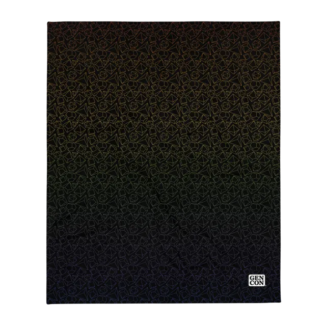 Roll A Crit Gen Con Rainbow Dice Pattern plaid 50x60 zacht
