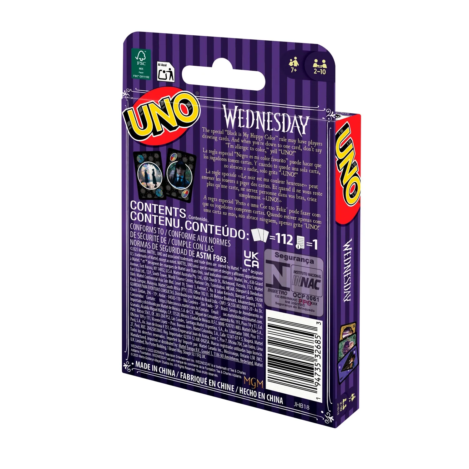 UNO Wednesday kaartspel verzamelaarseditie 7+