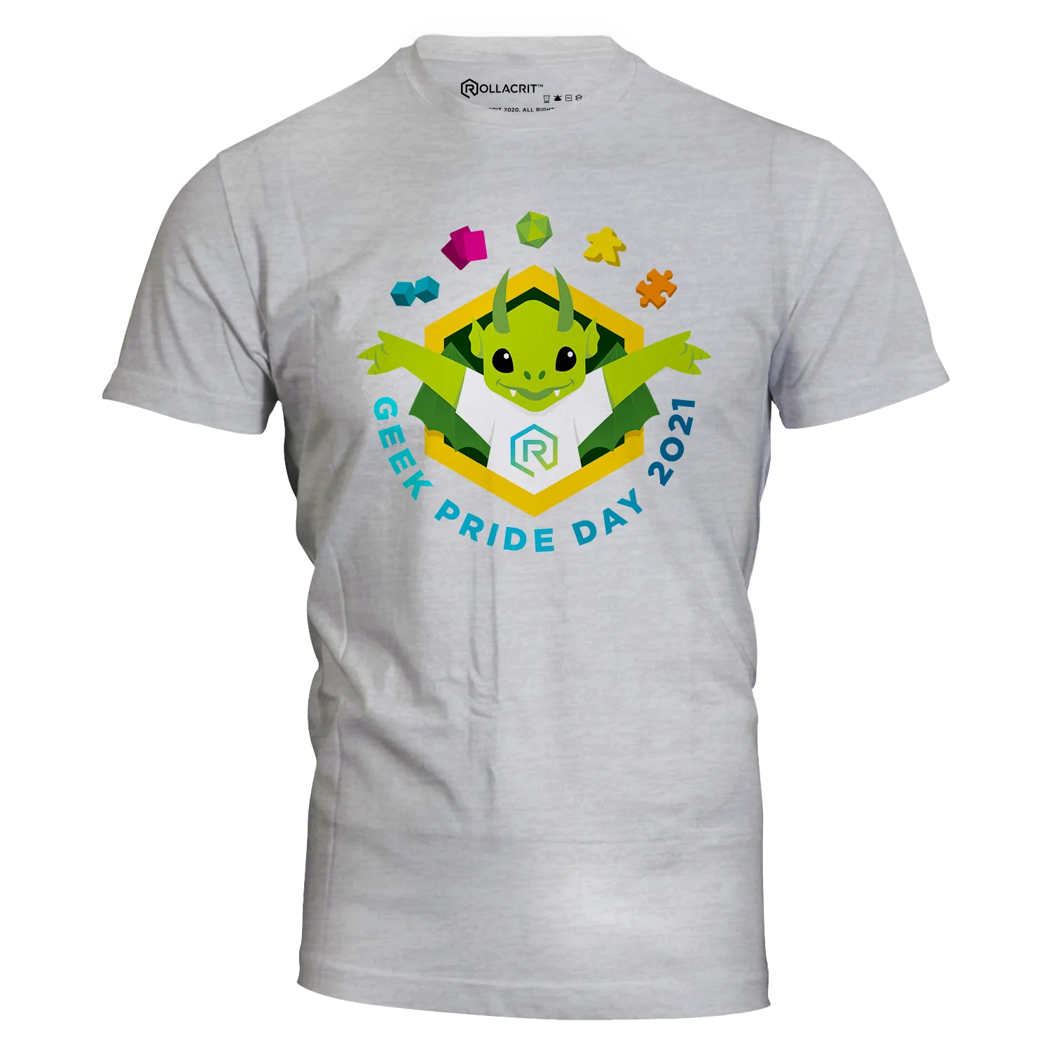 Roll A Crit Geek Pride Day 2021 T-shirt regenboog