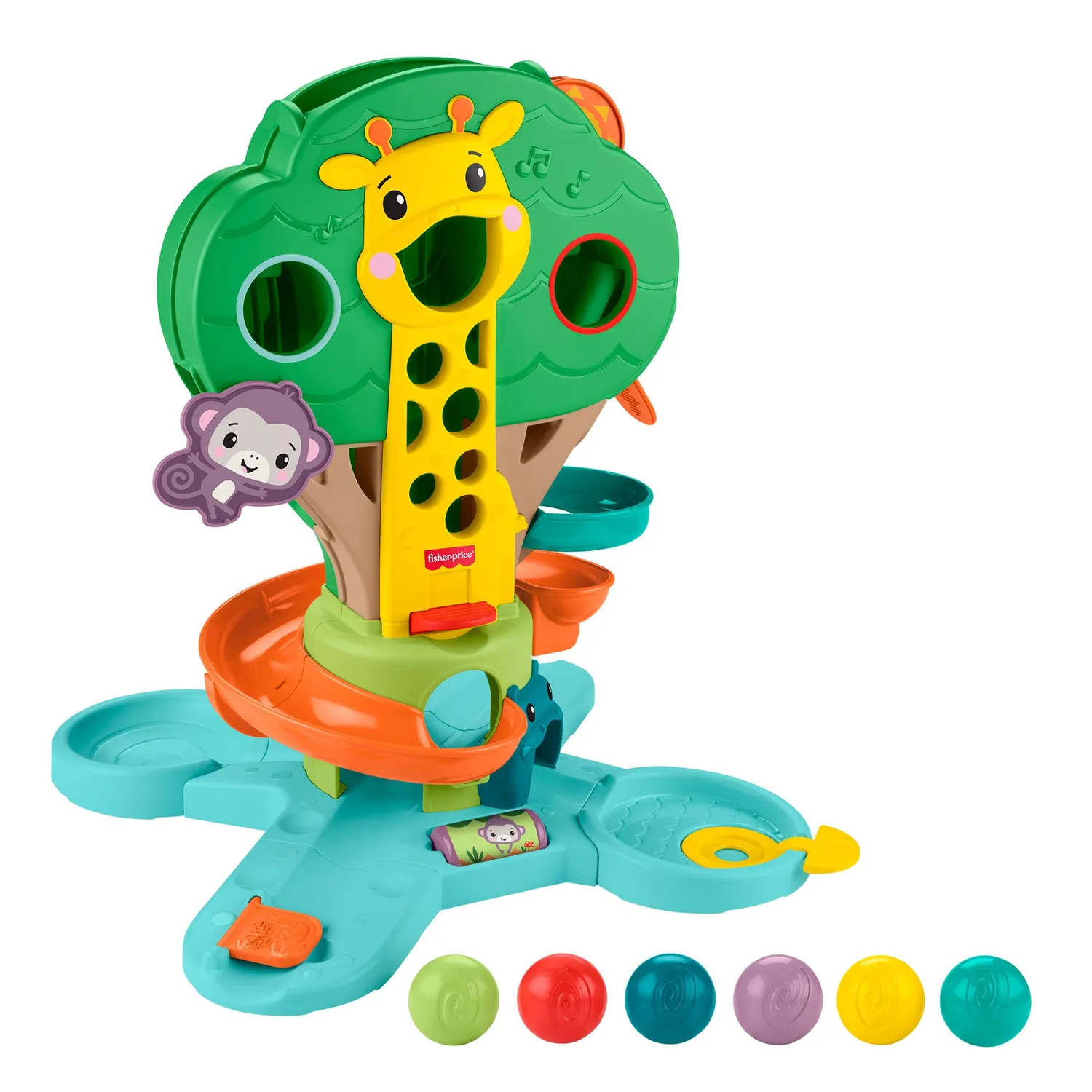 Fisher-Price Zit en Sta Jungleboom ballenspel met 6 ballen muziek
