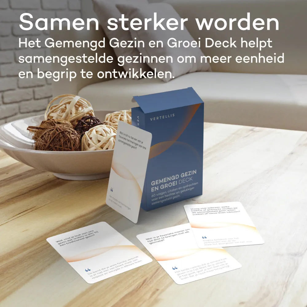 Vertellis Gemengd Gezin en Groei Deck kaartspel 60 kaarten
