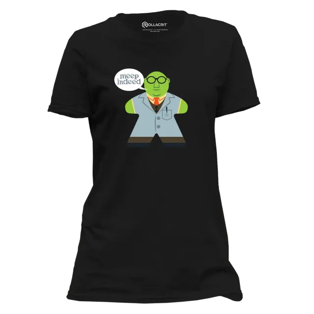 Roll A Crit Mupple Meeple Indeed dames t-shirt zwart