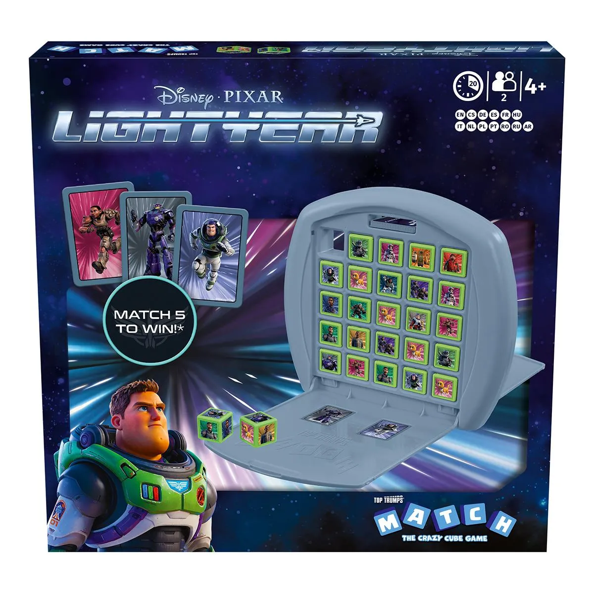 Top Trumps Match Lightyear kubusspel 5 op rij
