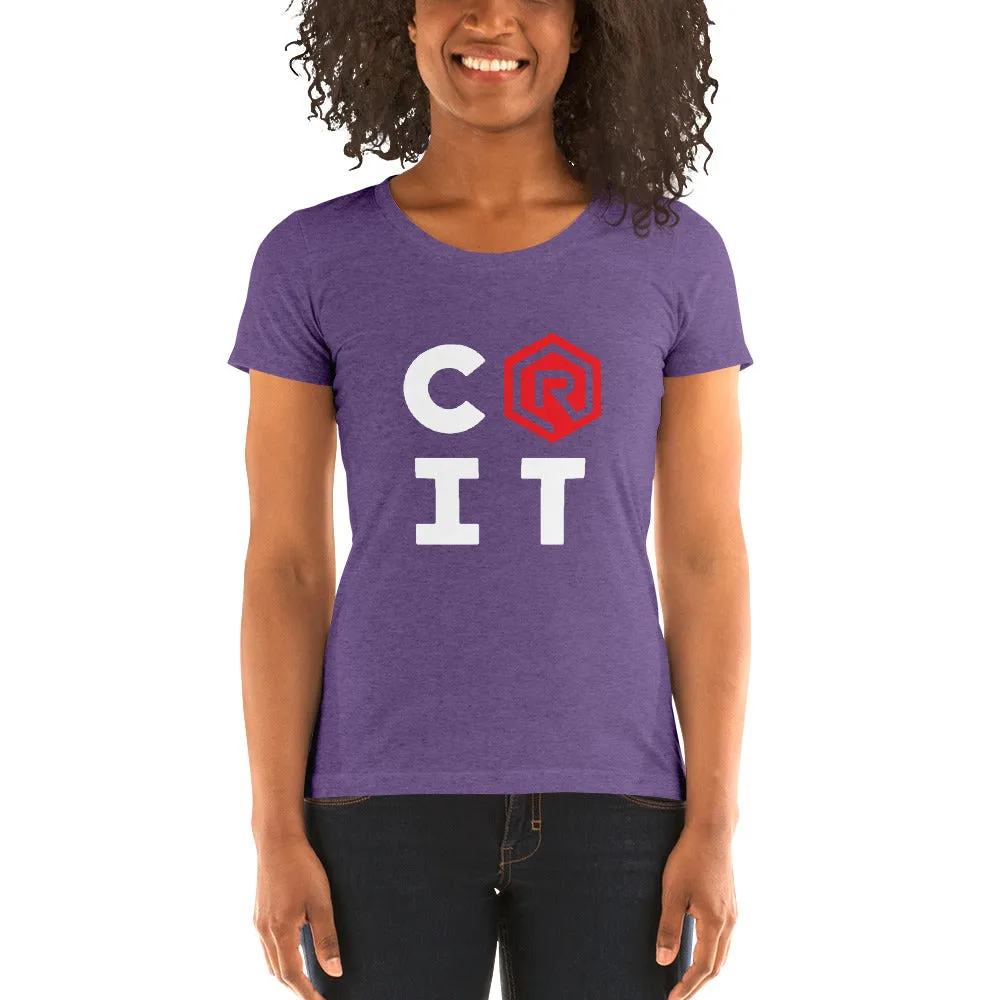 Roll A Crit CRIT Logo fitted T-shirt navy