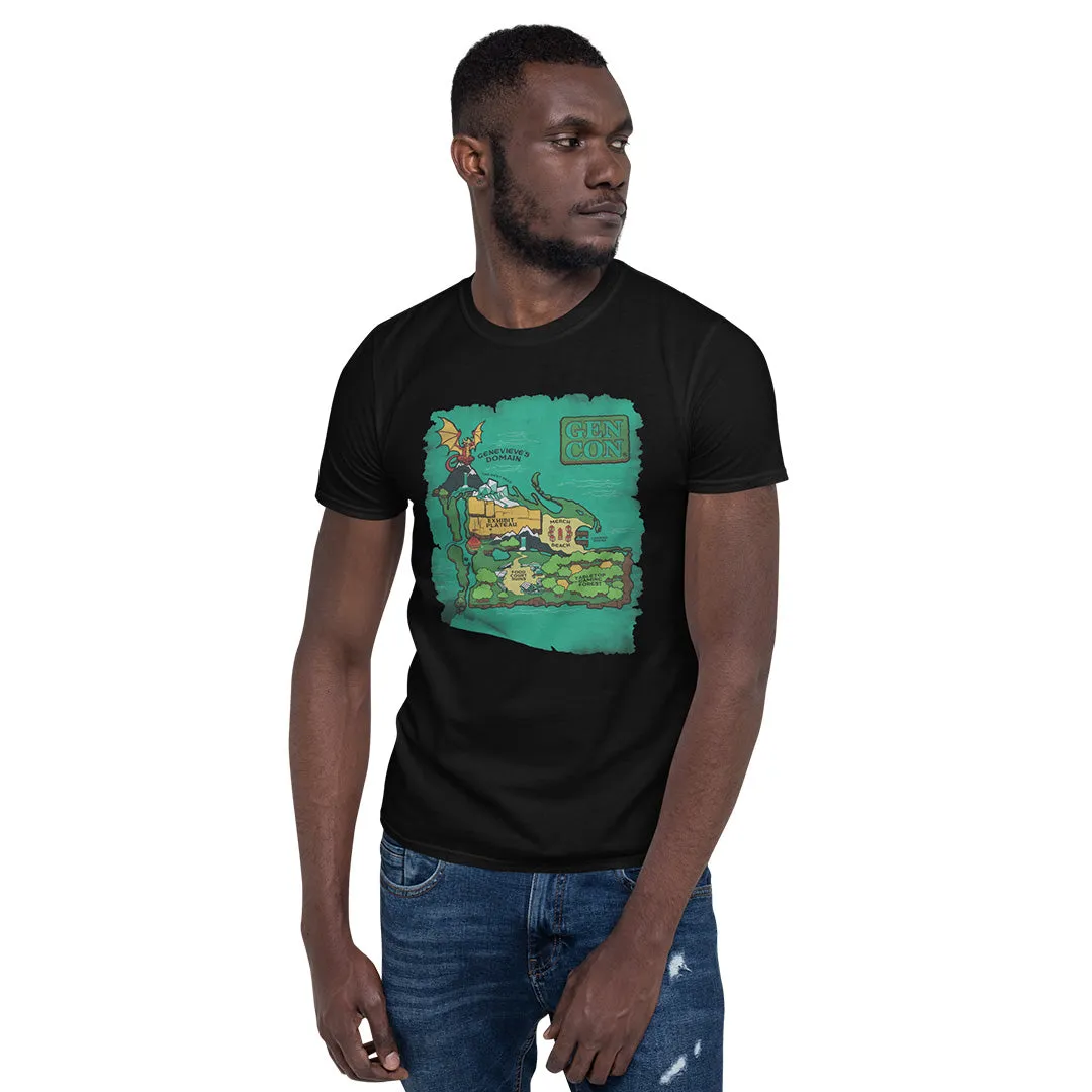 Roll A Crit Gen Con Island Map T-shirt zwart