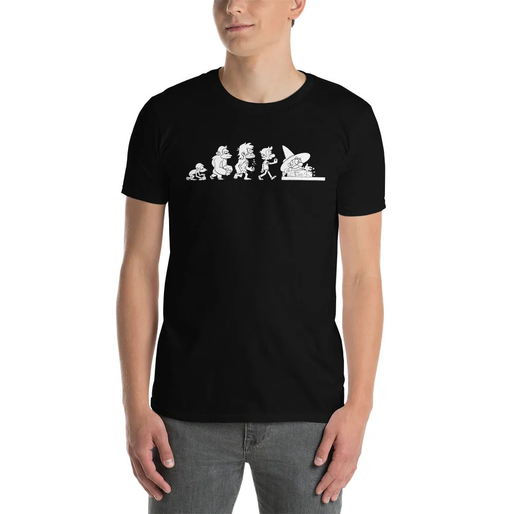 Roll A Crit Evolution of Geek T-shirt katoen unisex