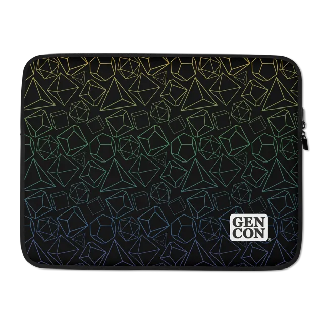 Roll A Crit Gen Con Dice Pattern Laptophoes 13 Inch Neopreen