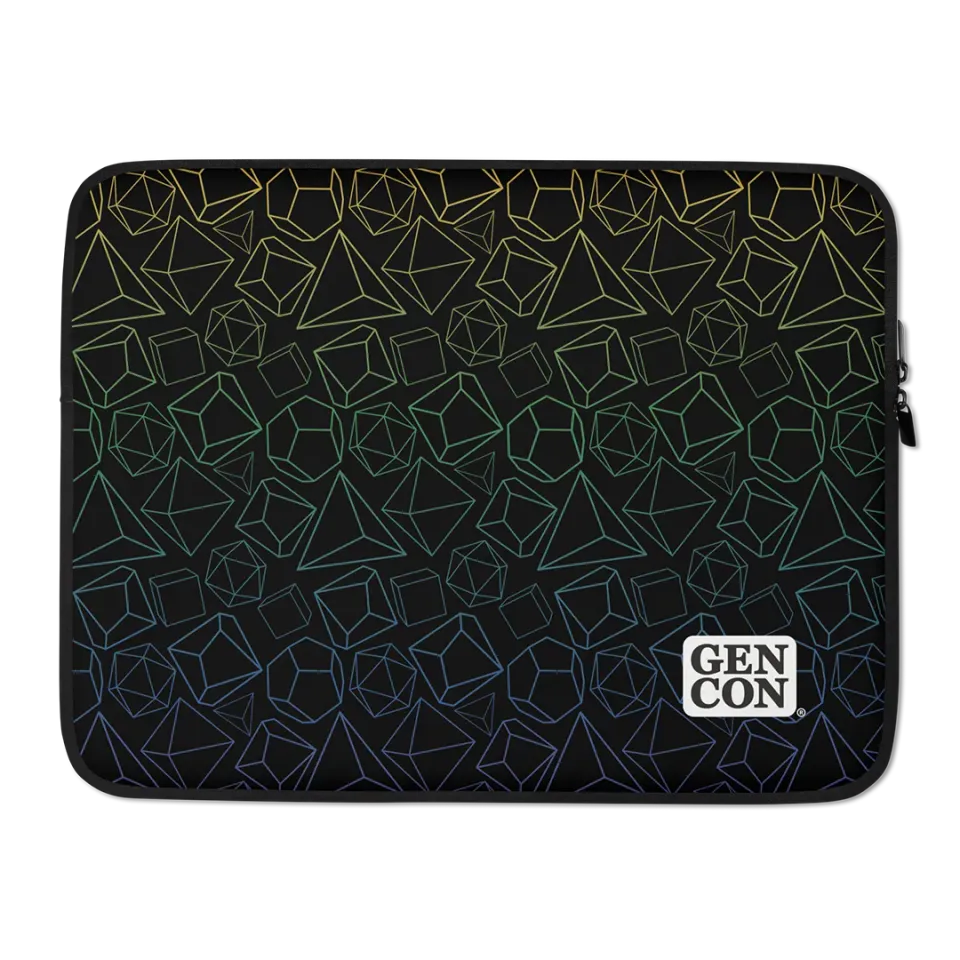 Roll A Crit Gen Con Dice Pattern Laptophoes 13 Inch Neopreen