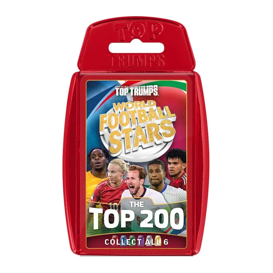 Top Trumps World Football Stars Top 200 kaartspel Chrome Red