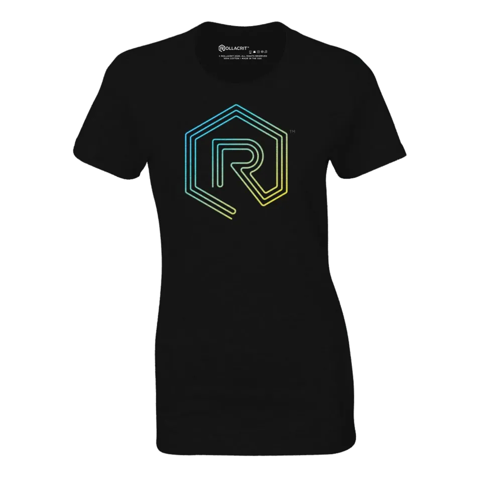 Roll A Crit Neon Sign fitted T-shirt dames