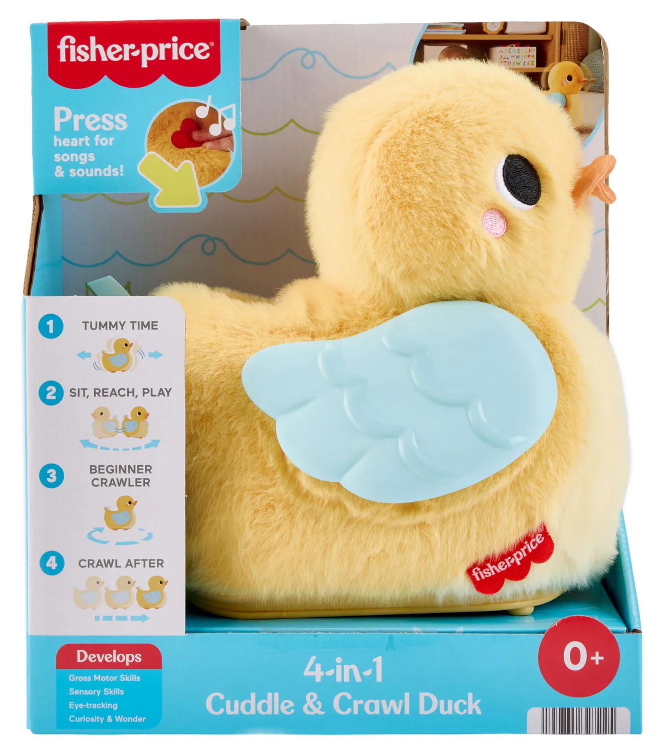 Fisher-Price Zacht Eendje beweegt met geluid baby