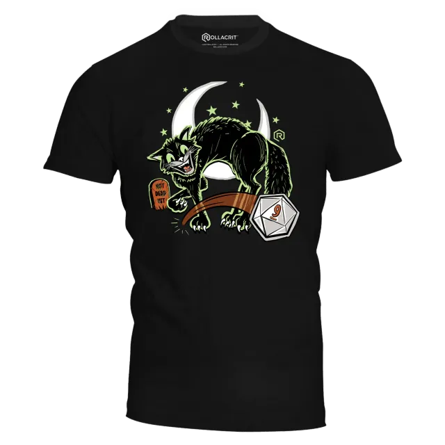 Roll A Crit Not Dead Yet T-shirt unisex katoen