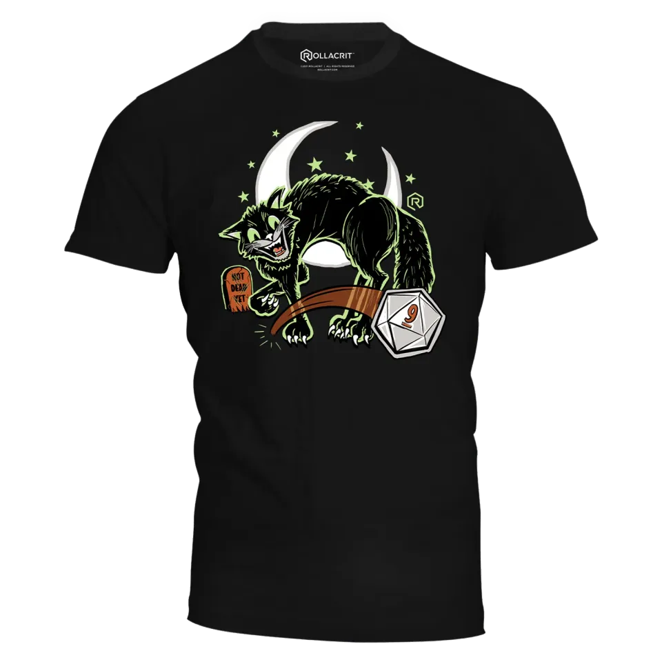 Roll A Crit Not Dead Yet T-shirt unisex katoen