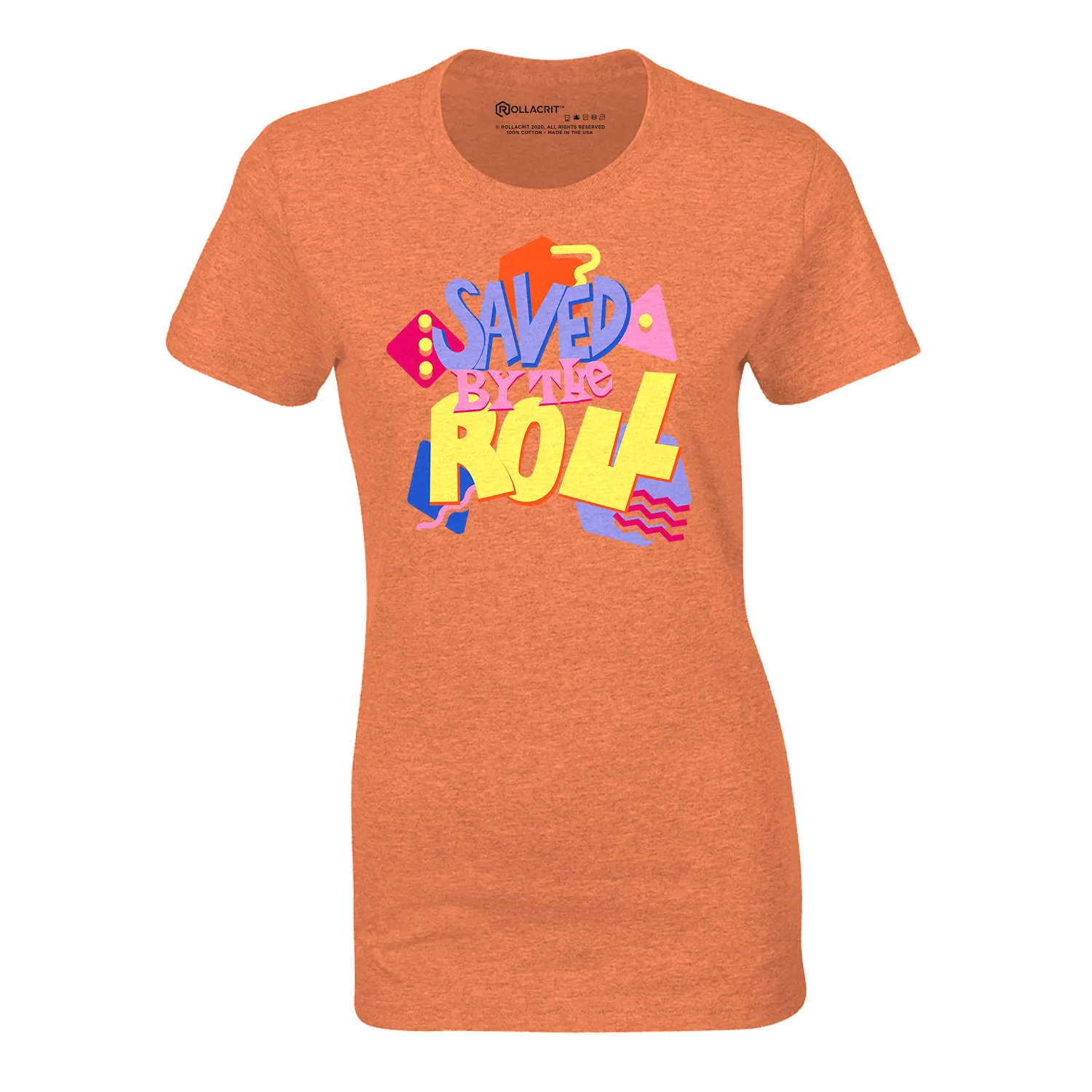 Roll A Crit Saved by the Roll fitted T-shirt Purple Triblend slim fit