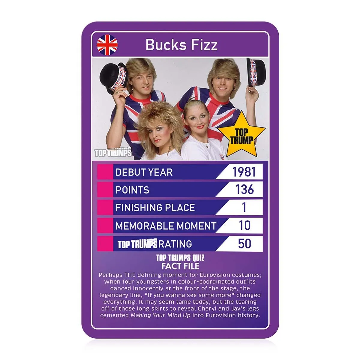 Top Trumps Eurovision kaartspel songfestival editie