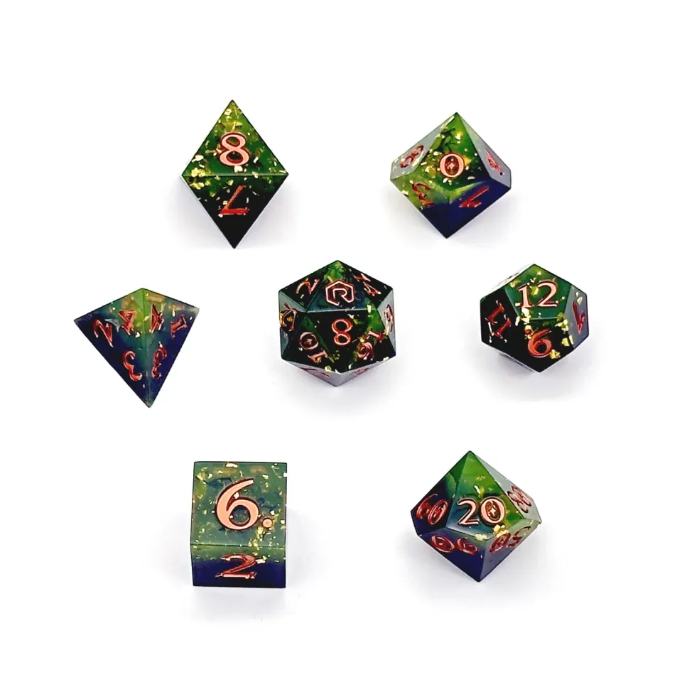 Roll A Crit Bog Witch dobbelstenenset resin 7-delig