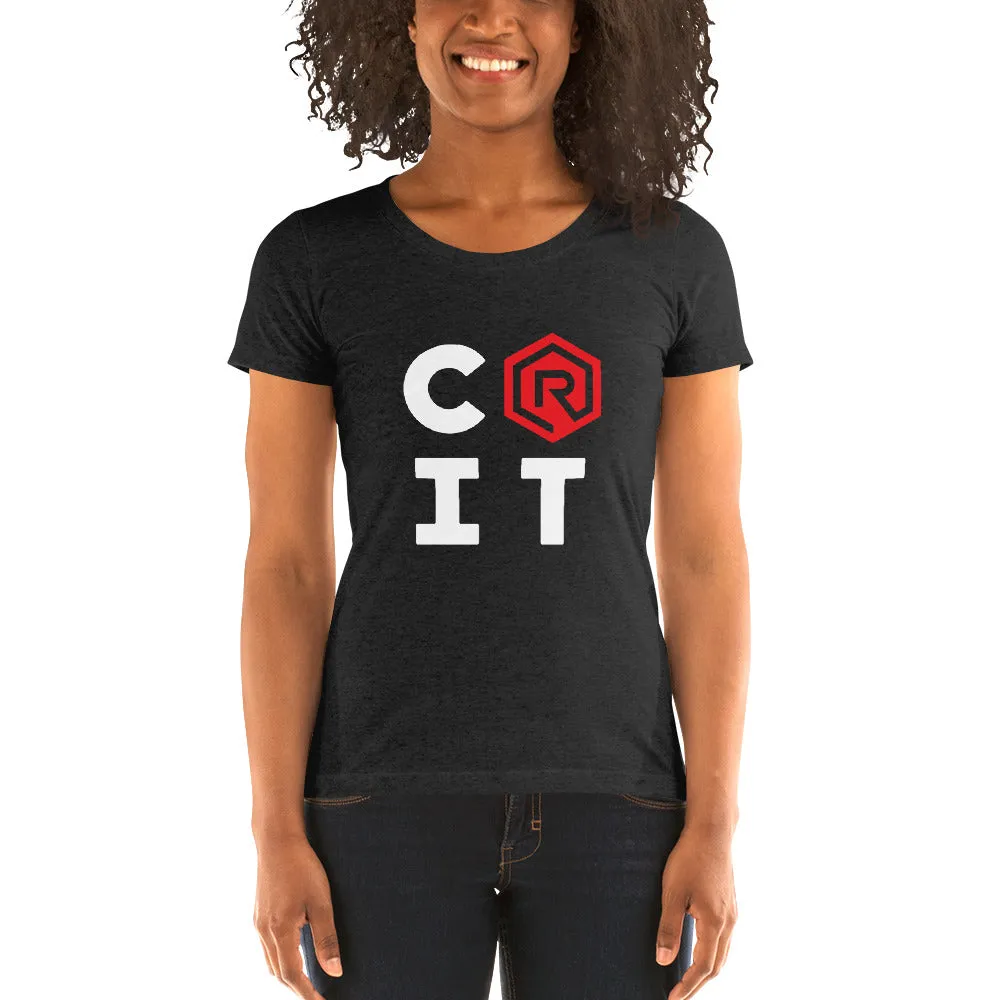 Roll A Crit CRIT Logo fitted T-shirt navy