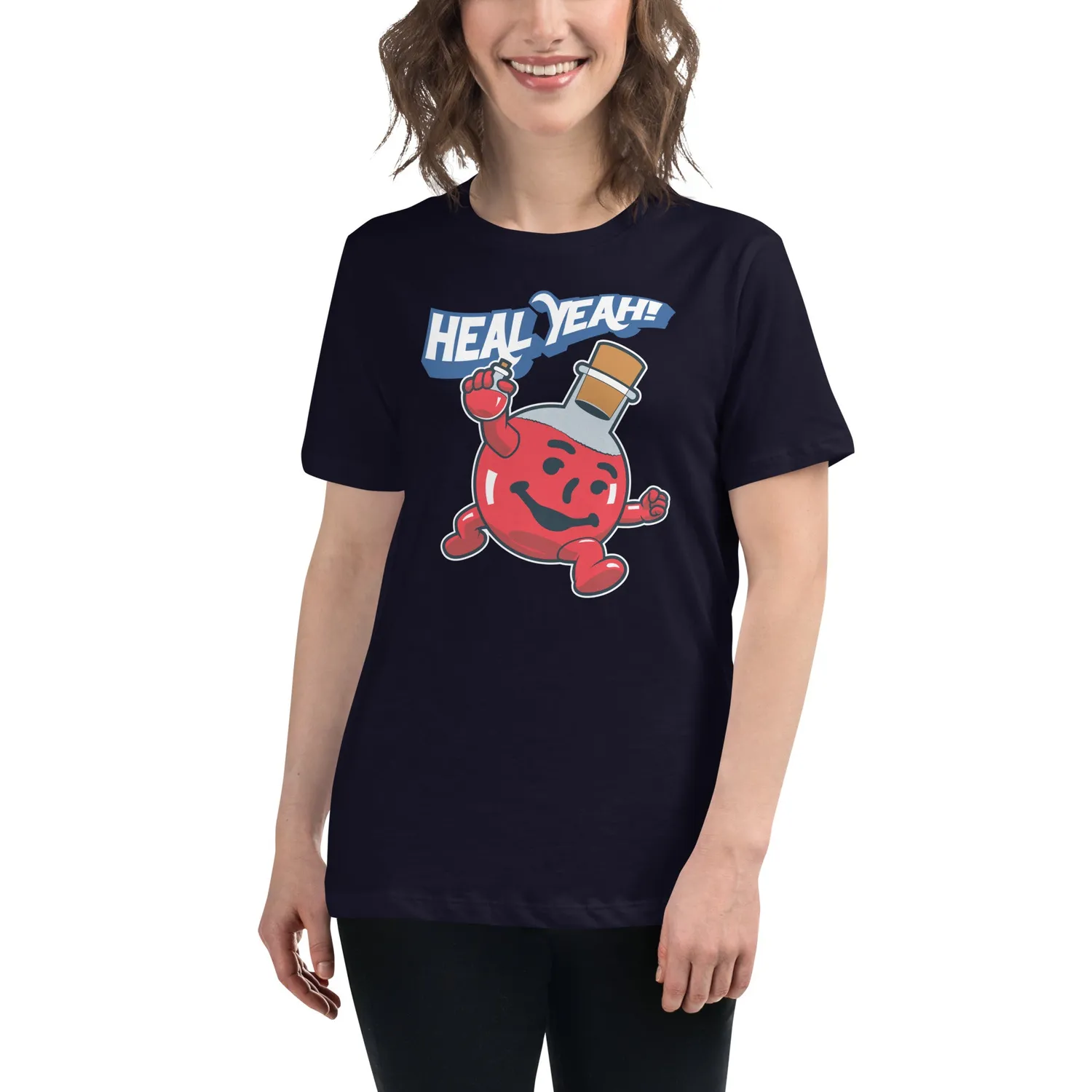 Roll A Crit Potion Man femme T-shirt rood maat M katoen