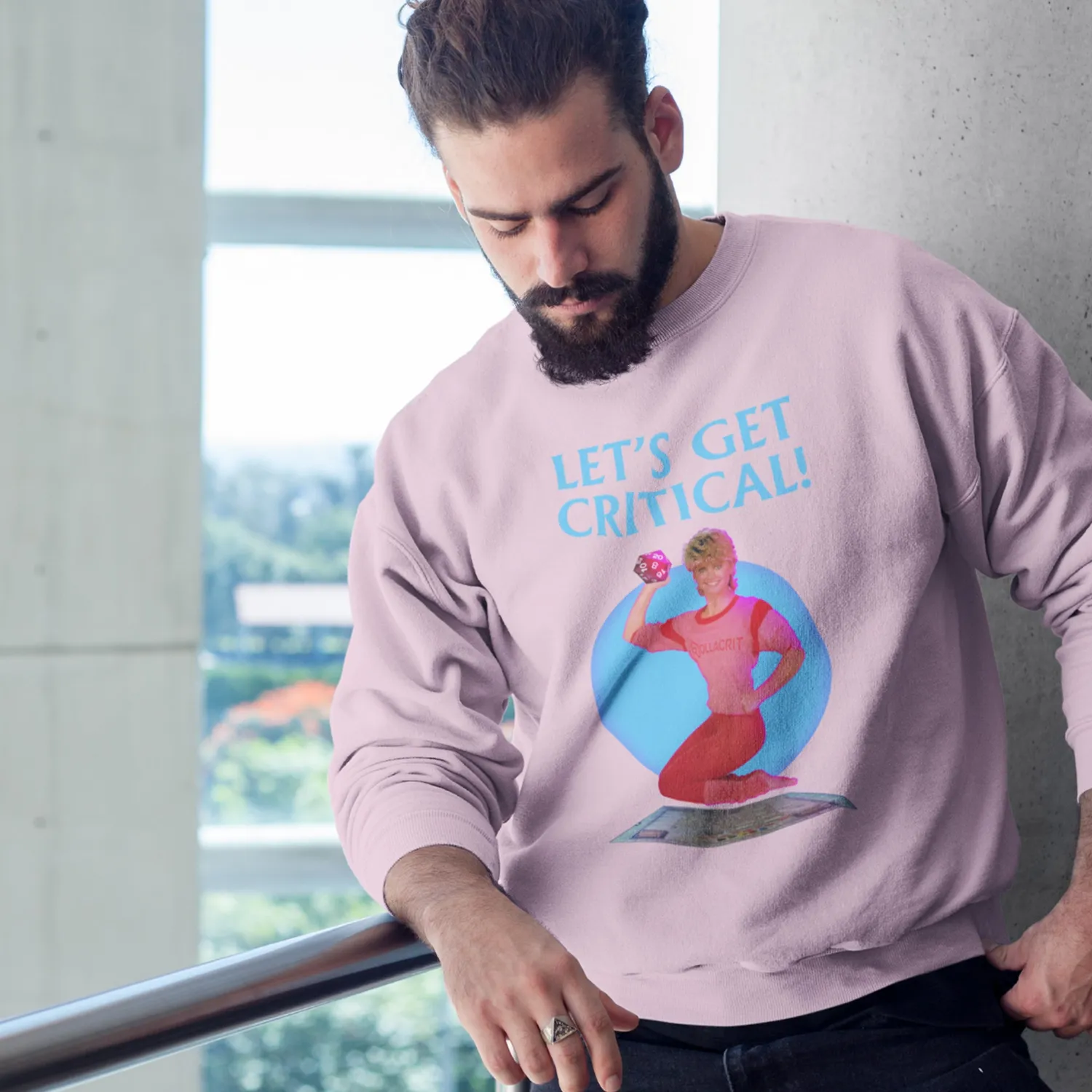 Roll A Crit Let's Get Critical sweater indigo blauw