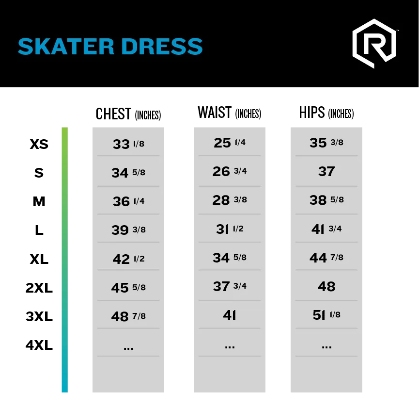 Rollacrit Hex Rainbow skaterjurk dames polyester