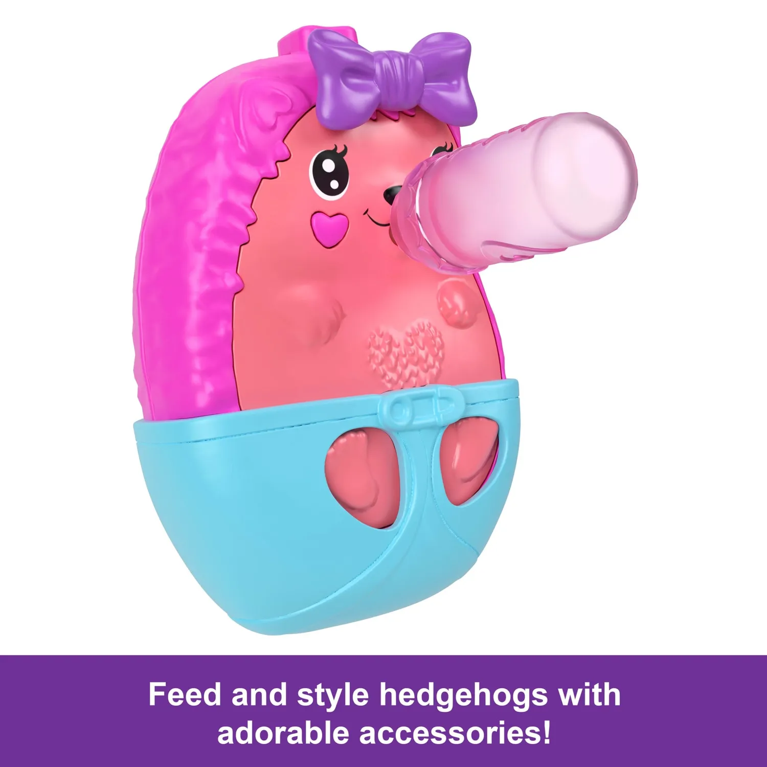 Polly Pocket Egel Mama Baby tas speelset 2 poppen
