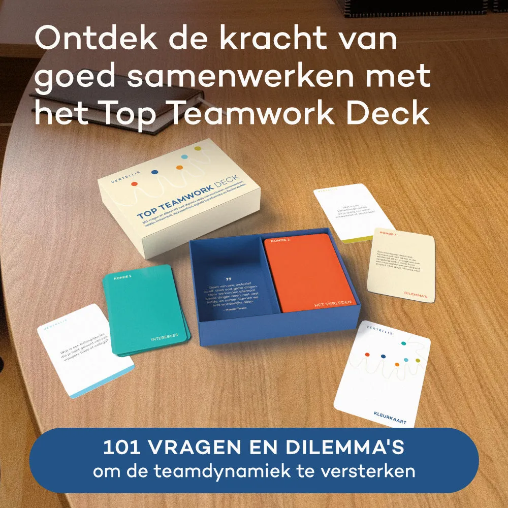 Vertellis TOP Teamwork Deck kaartspel 101 vragen