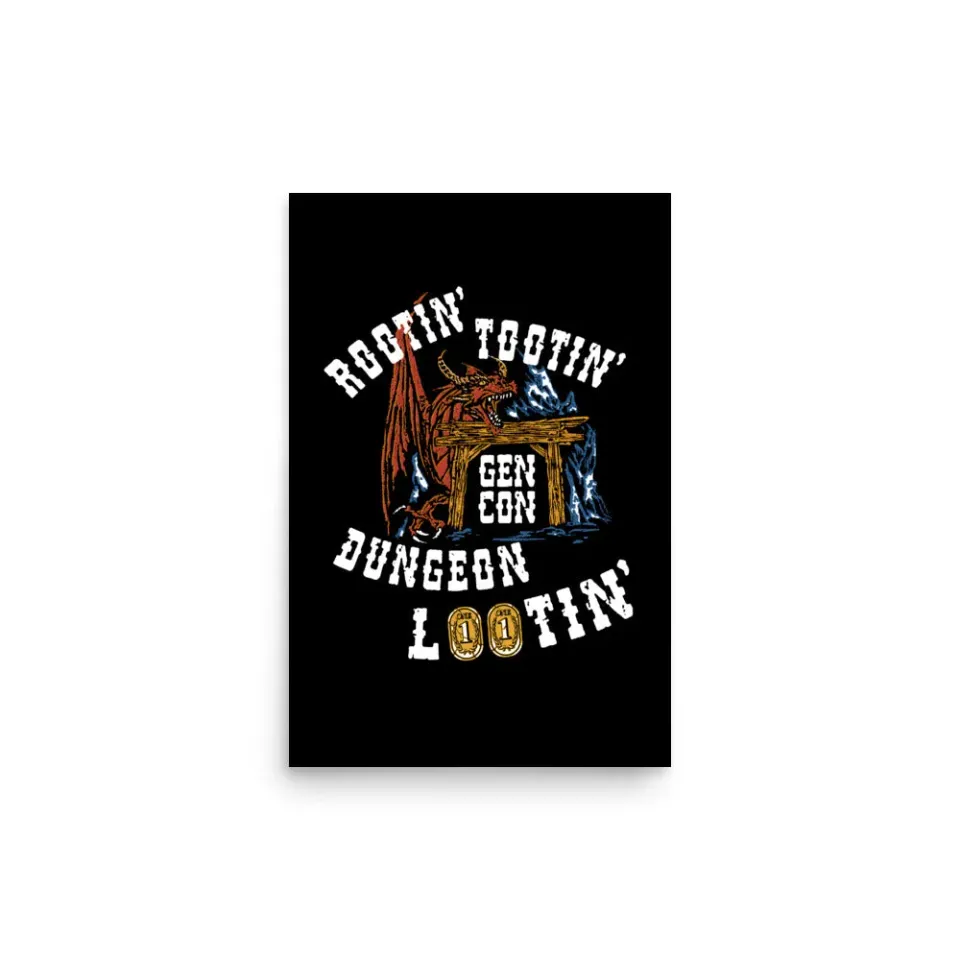 Roll A Crit Gen Con Rootin Tootin Poster 30x46 cm