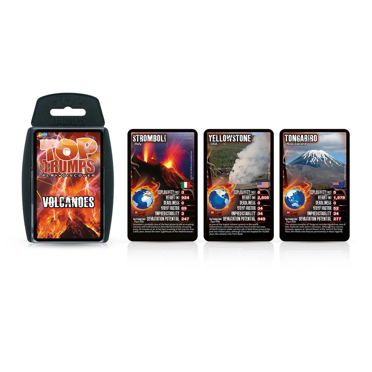 Top Trumps Volcanoes kaartspel vulkanen leerzaam