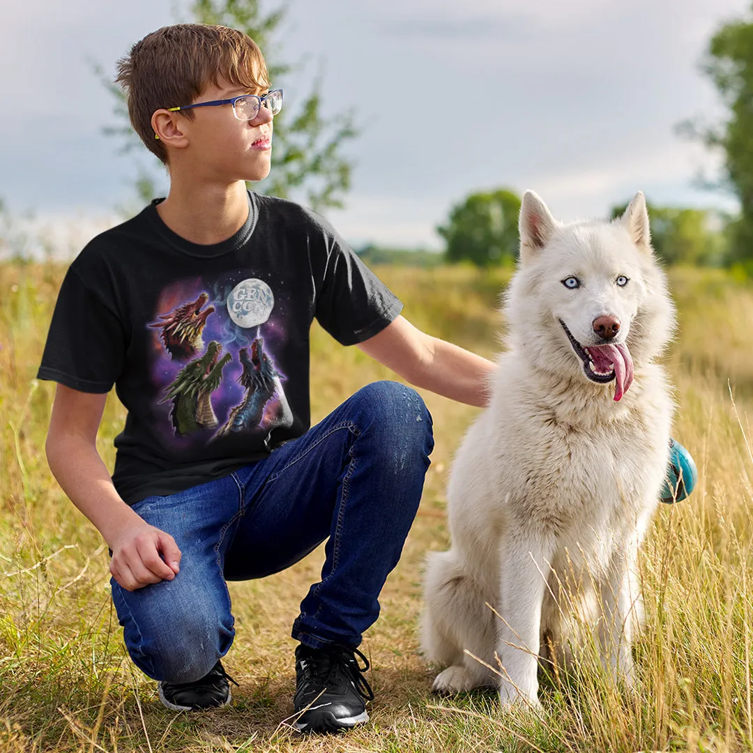Roll A Crit Gen Con Three Dragon Moon T-shirt kids