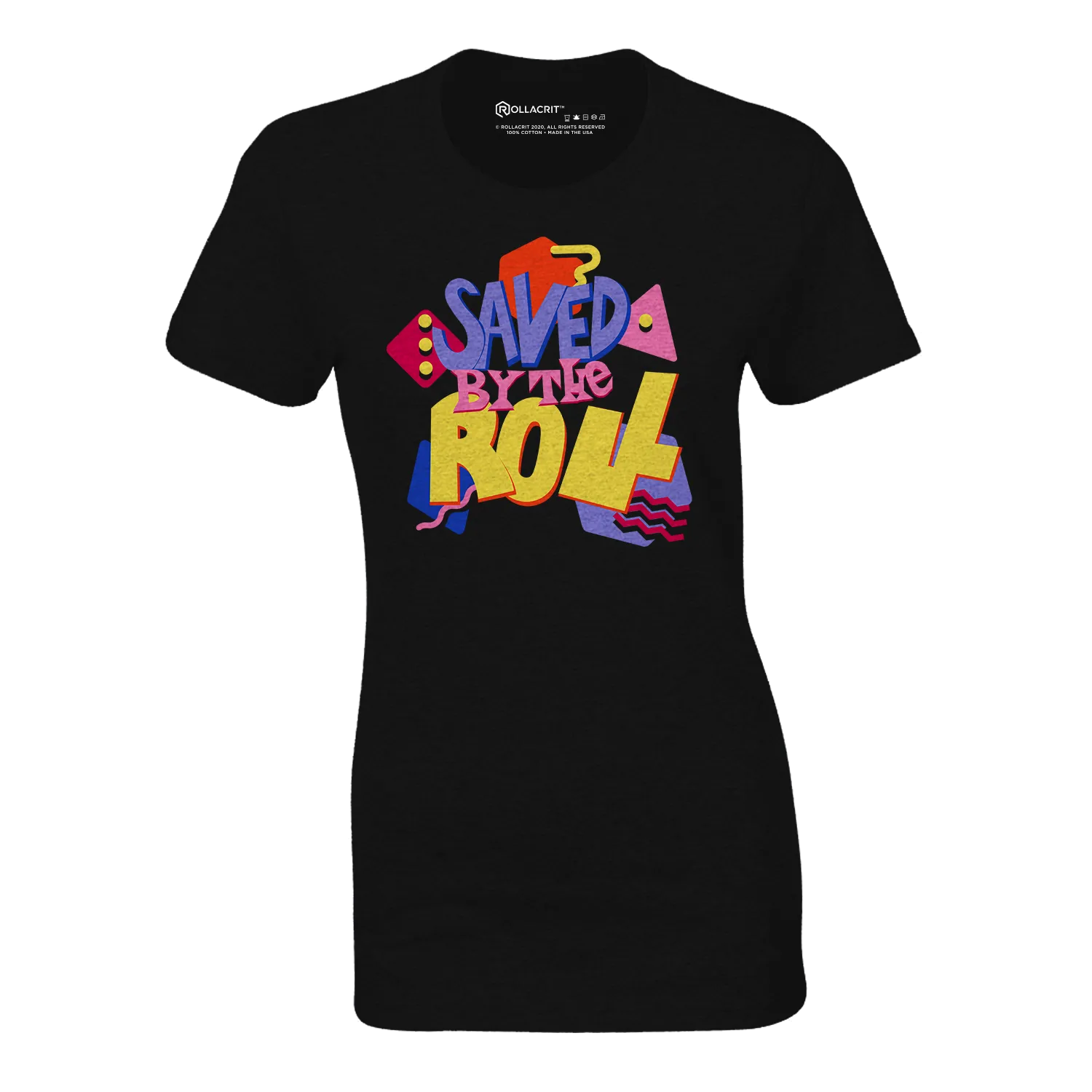 Roll A Crit Saved by the Roll fitted T-shirt Purple Triblend slim fit