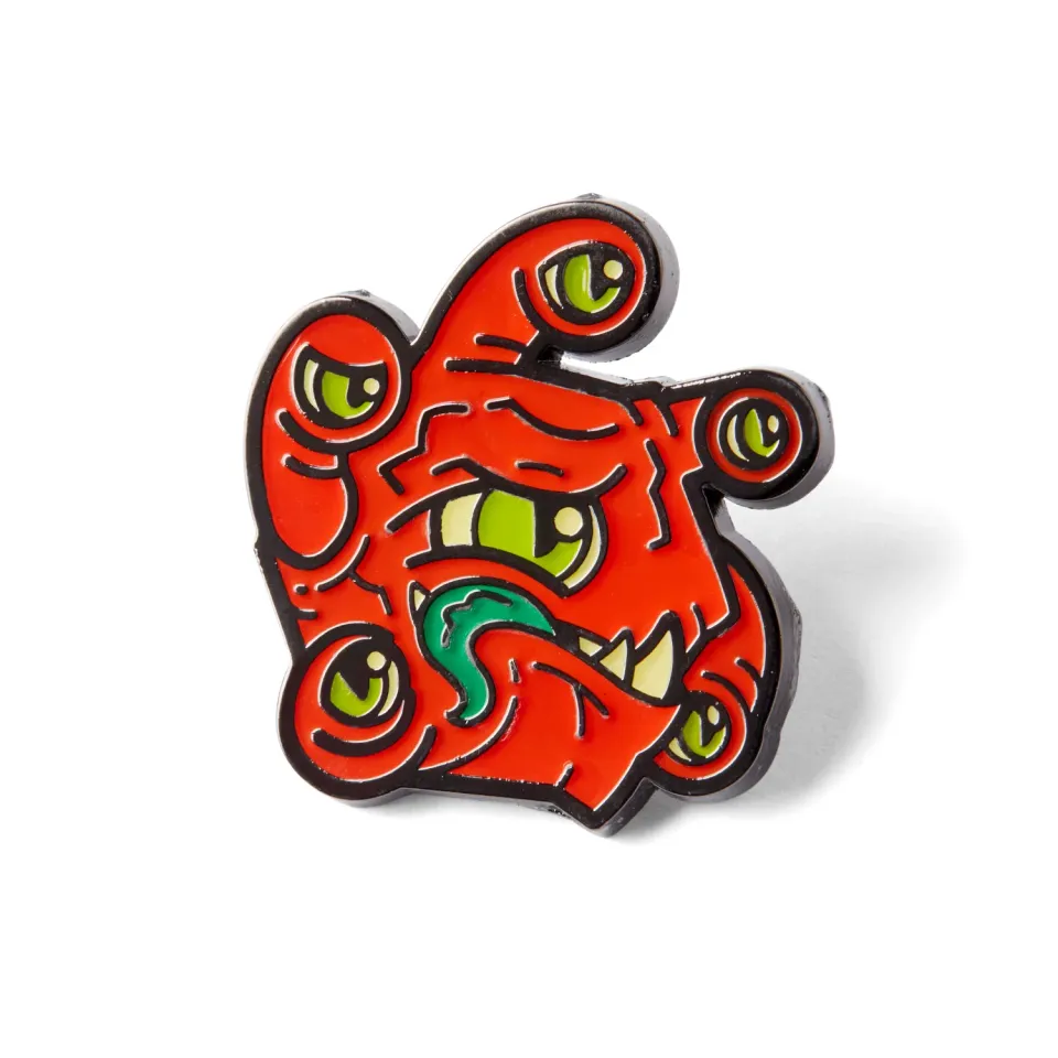 Roll A Crit Eye Tyrant emaille pin zwart