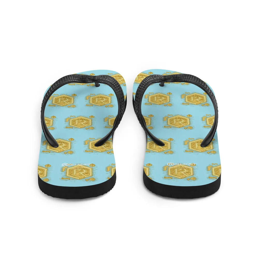 Rollacrit Island slippers maat M eilandkaart print