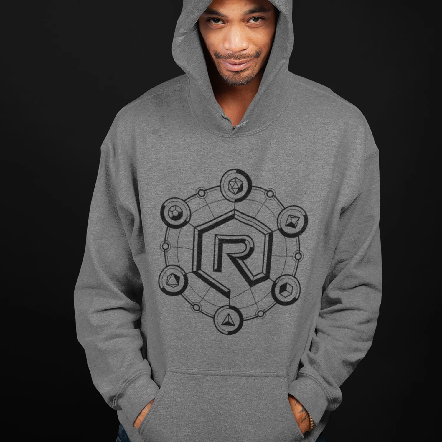 Roll A Crit Phases of Crit hoodie unisex katoen