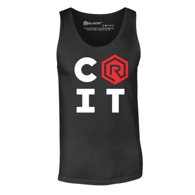 Rollacrit CRIT Logo Tank Top zwart mouwloos unisex