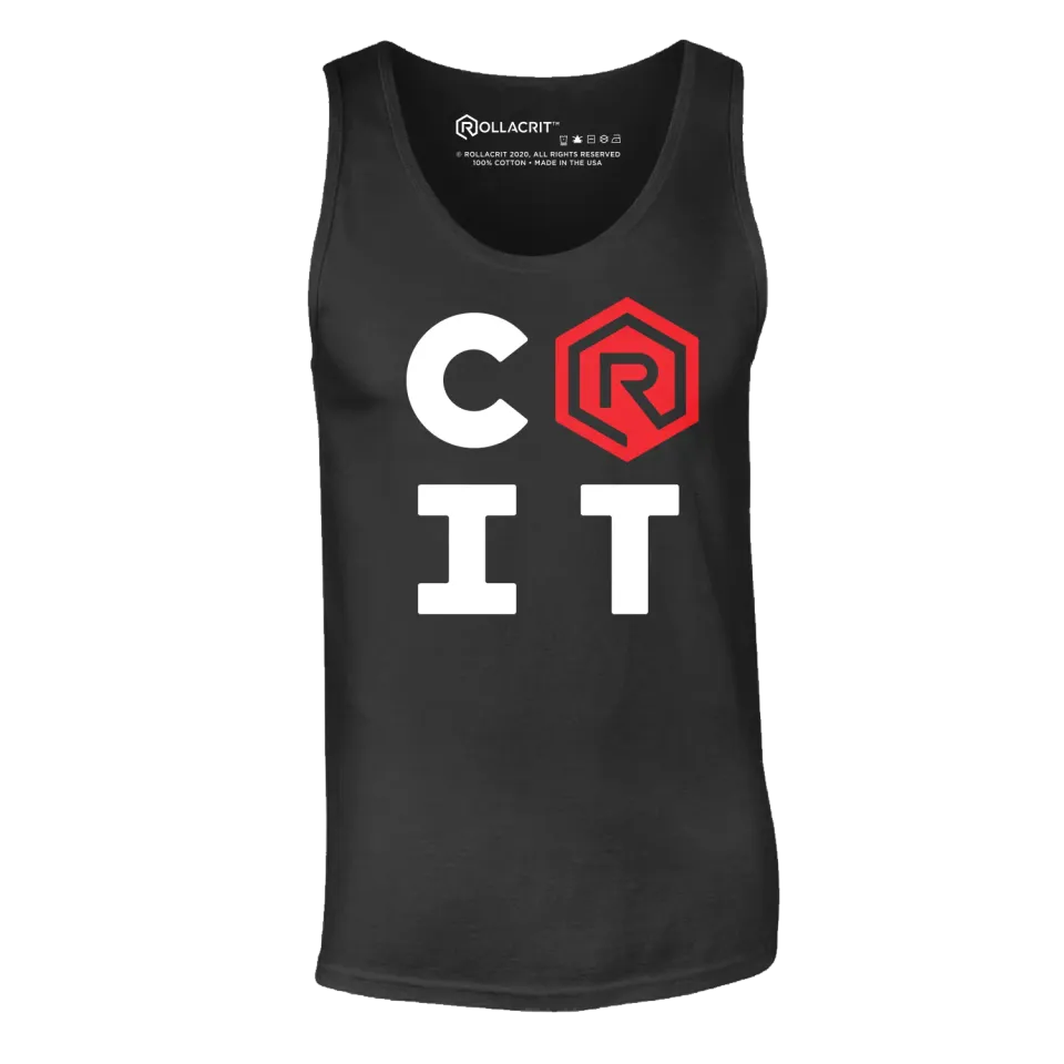 Rollacrit CRIT Logo Tank Top zwart mouwloos unisex