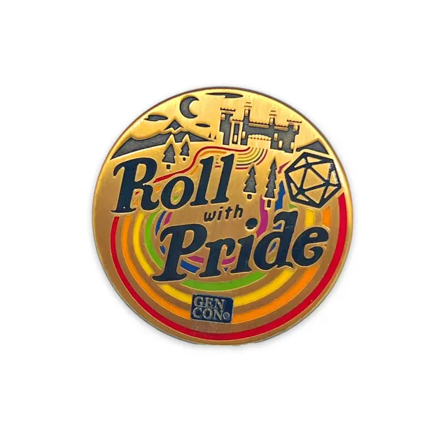 Gen Con Roll With Pride Pin emaille 1,5 inch