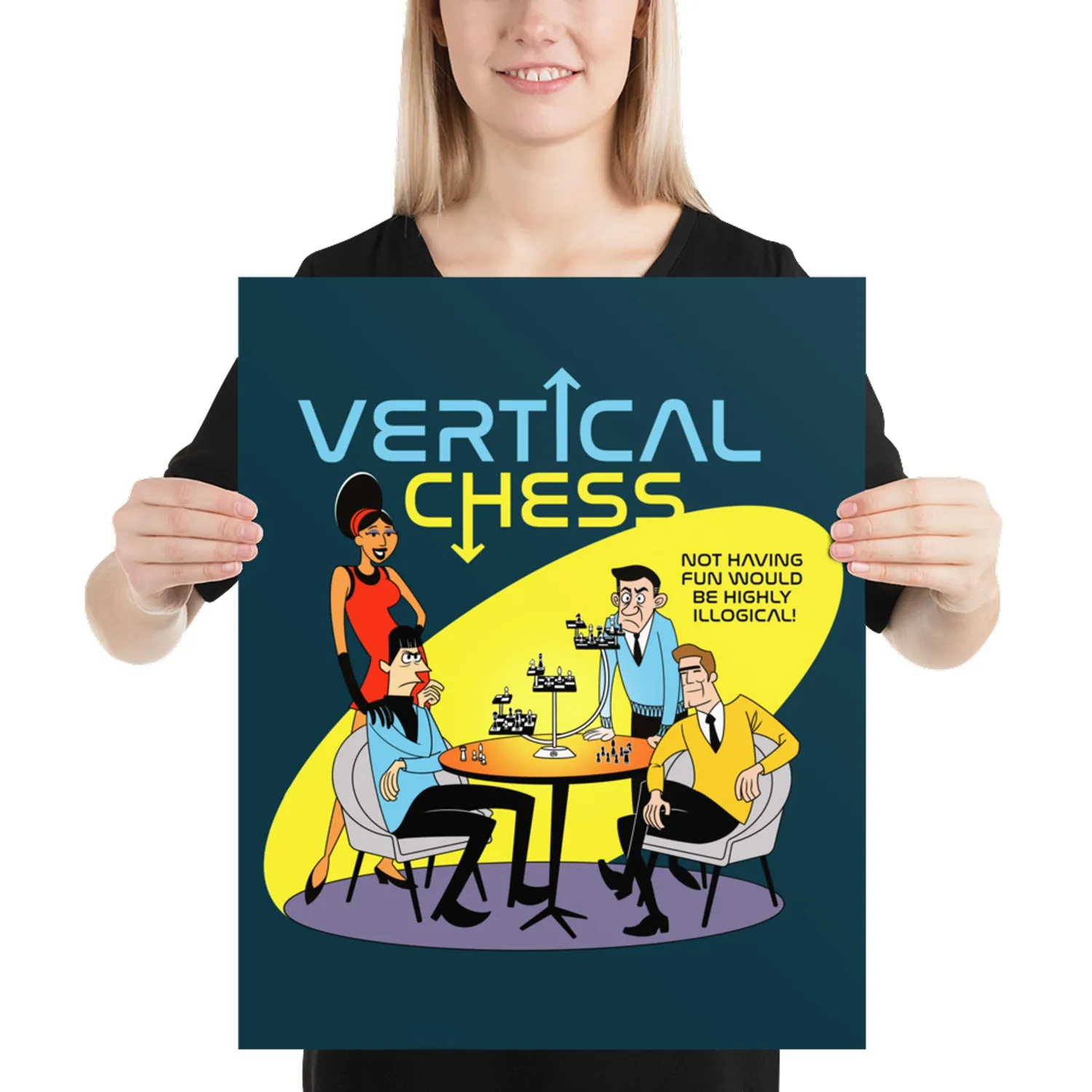 Roll A Crit Vertical Chess Poster Papier 16x20 Inch Print