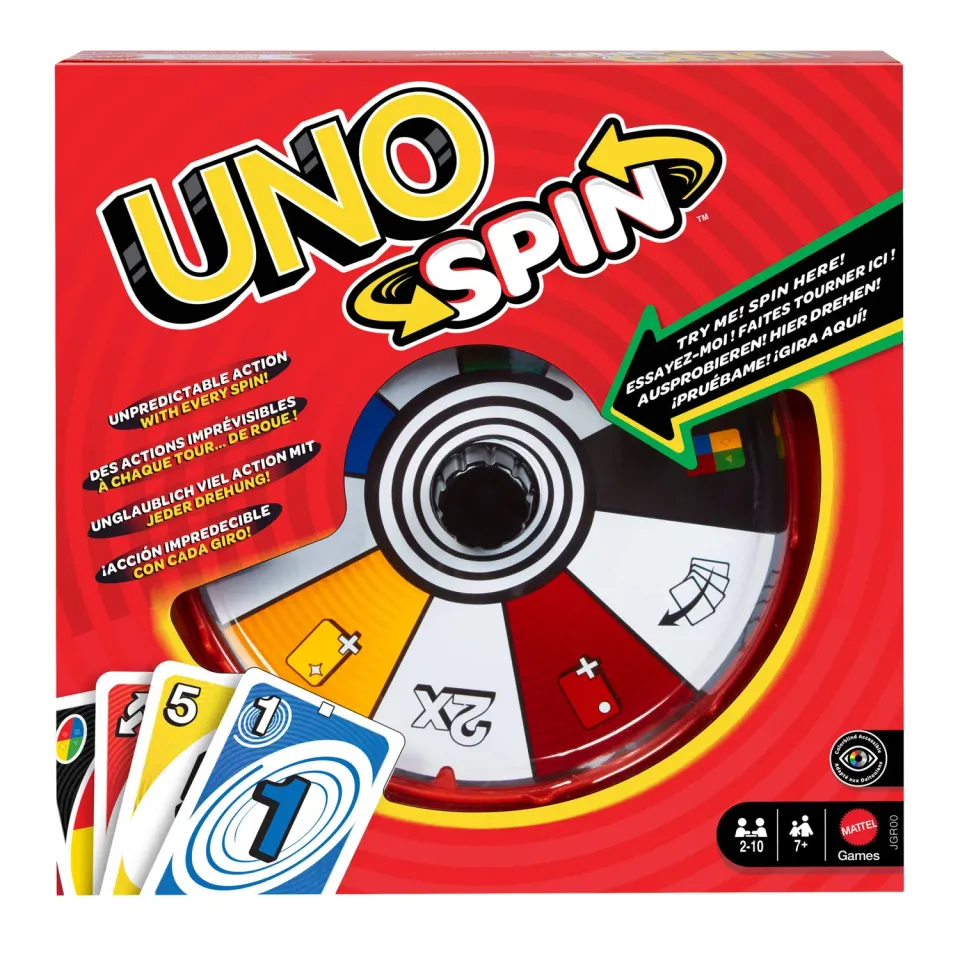 UNO Spin Kaartspel met Spinner 112 kaarten gezinsspel