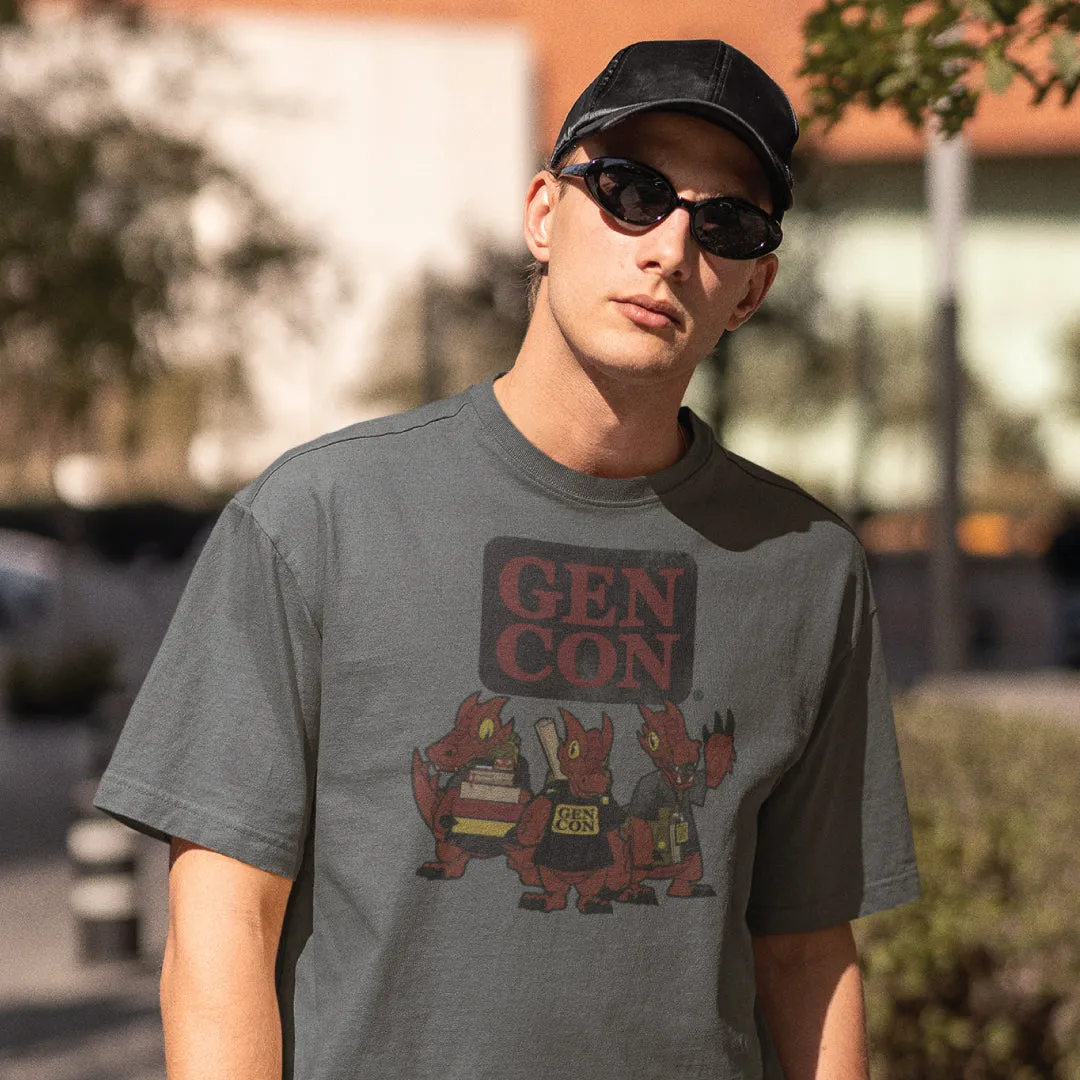 Roll A Crit Gen Con Kobolds Distressed T-shirt katoen