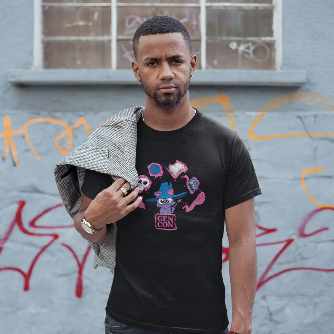 Roll A Crit My Little Cat Wizard T-shirt zwart katoen