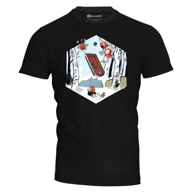 Gen Con Kobolds Sledding T-shirt unisex zwart katoen