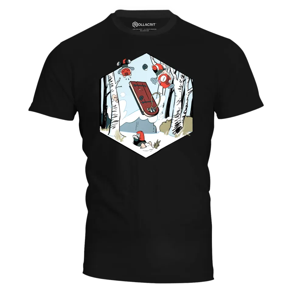 Gen Con Kobolds Sledding T-shirt unisex zwart katoen
