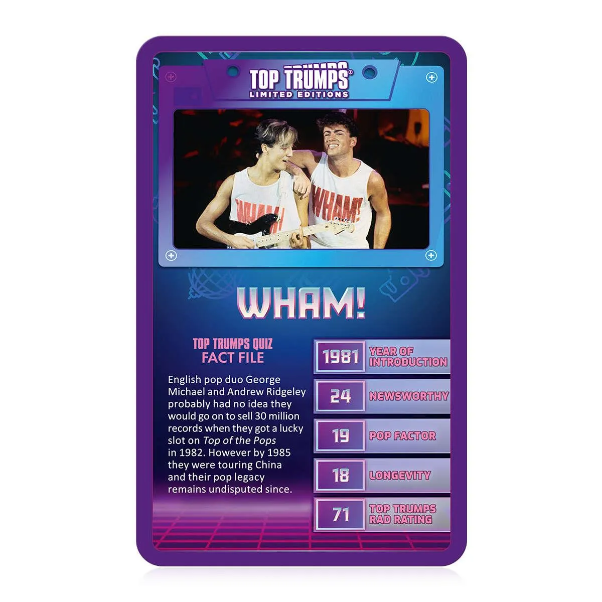 Top Trumps 1980's kaartspel jaren 80 editie
