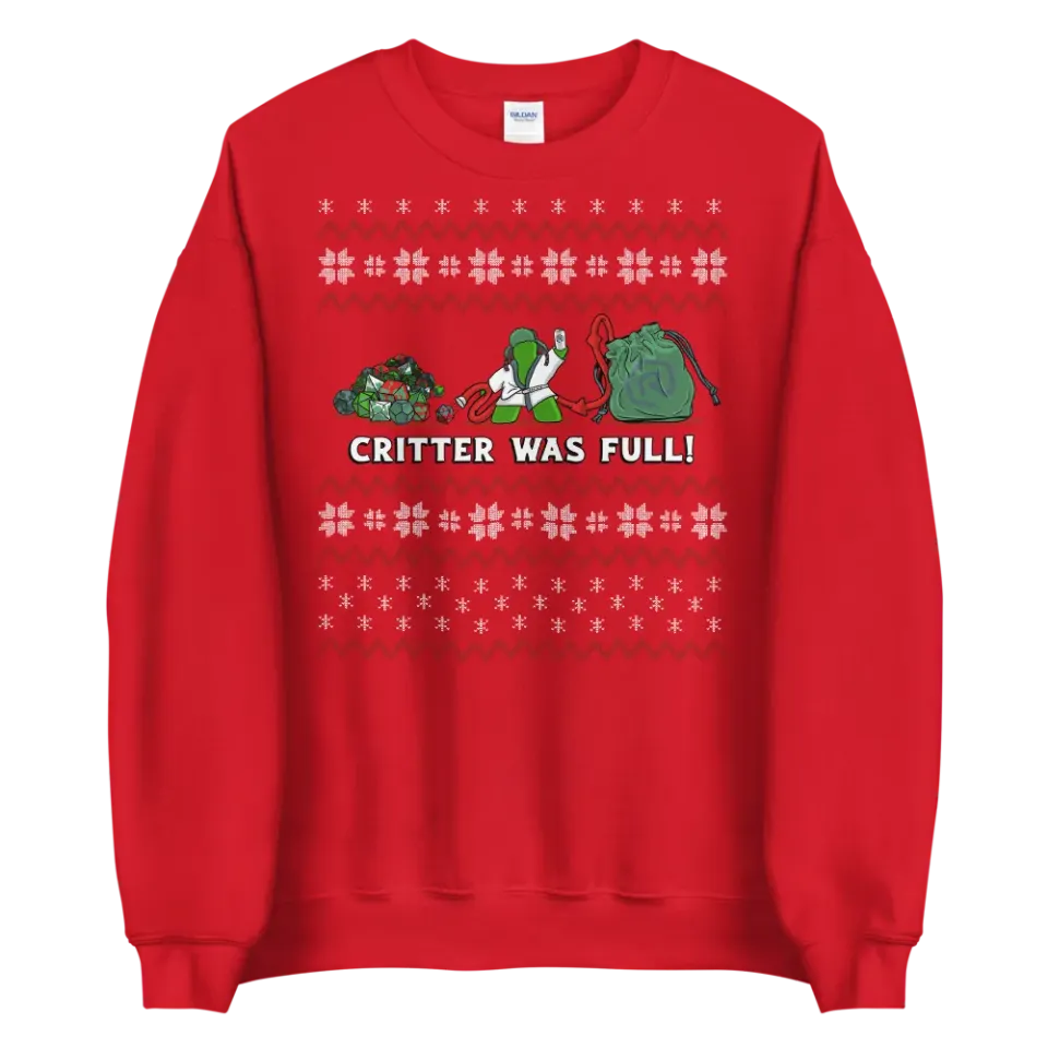 Roll A Crit Critter Was Full sweater unisex maat L