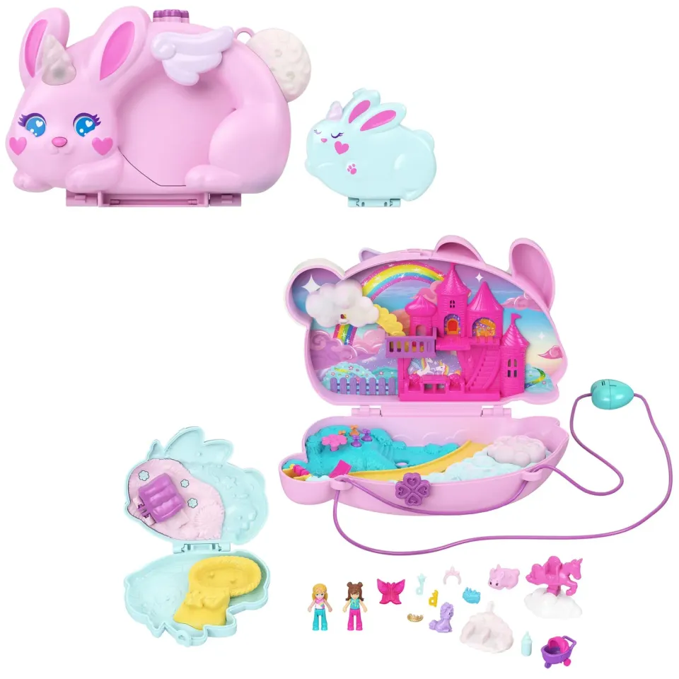 Polly Pocket Bunny Fun 2-in-1 handtas speelset konijn