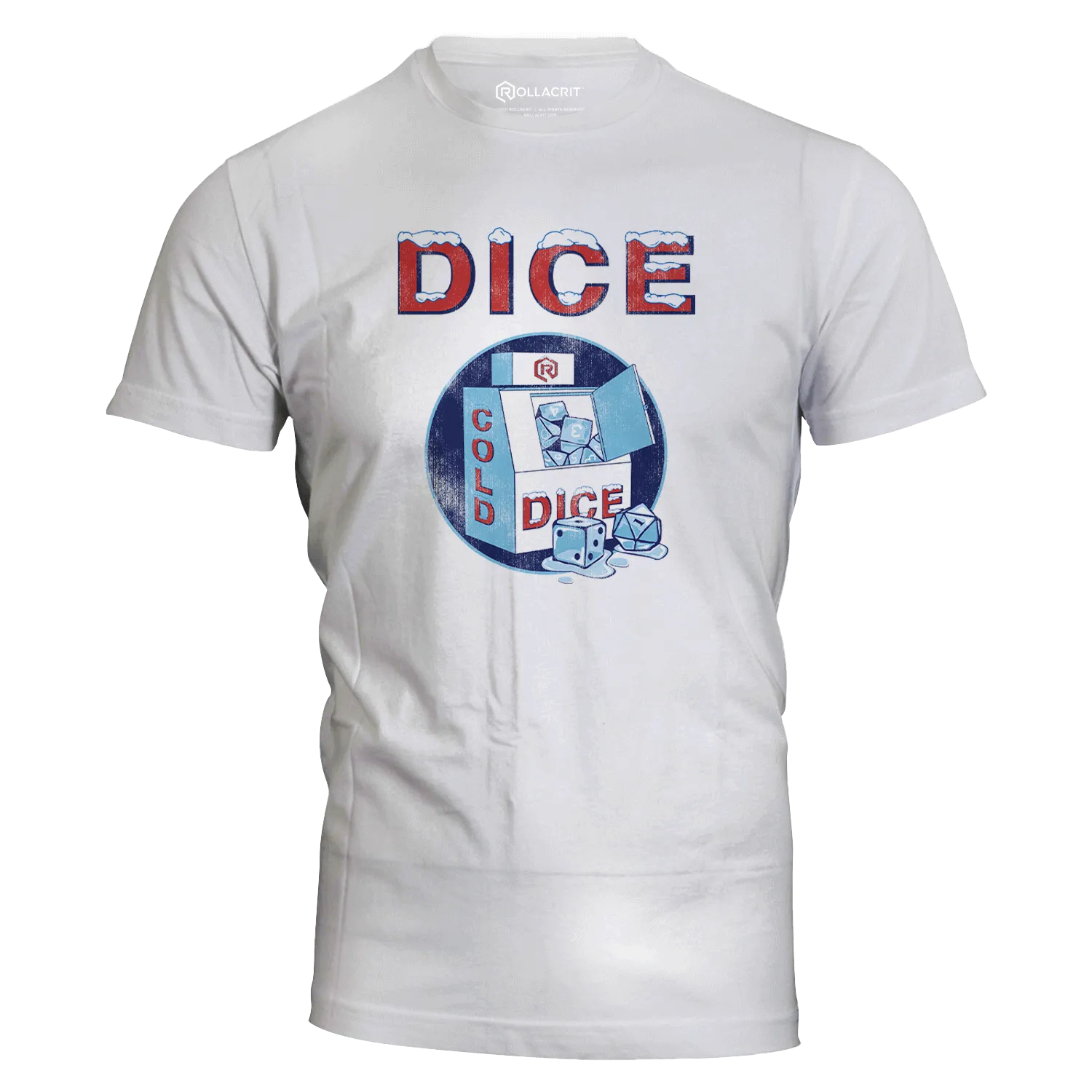 Roll A Crit ICE Dice T-shirt katoen unisex